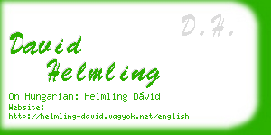 david helmling business card